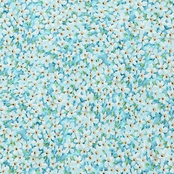 Hello Molly | Cowl Neck Vibe Check Mini Floral Light Blue Dress | Size L - US 8 - Picture 6 of 11